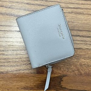 Kate Spade Light Gray Leather Wallet